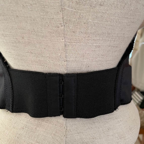 Vintage Victoria’s Secret 34C Long Line Bra/Bustier Black Lace Gold Label USA - Picture 7 of 7